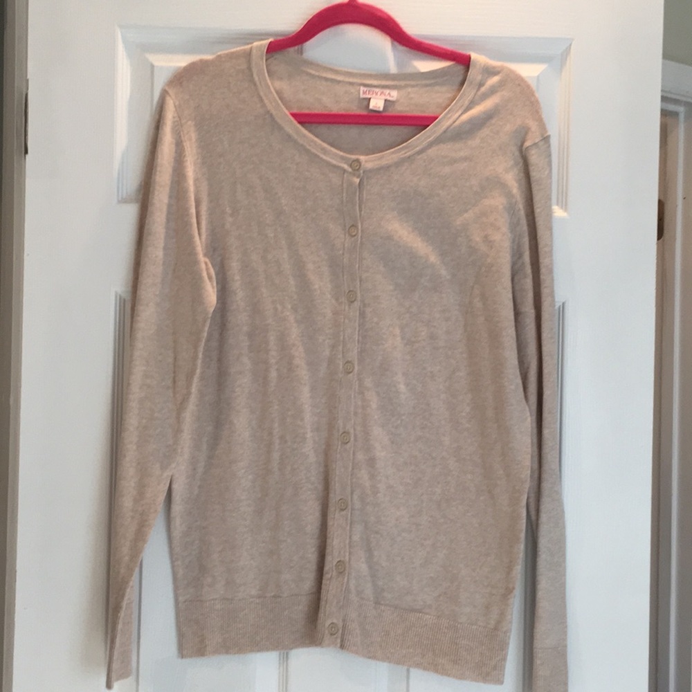 Tan button down cardigan